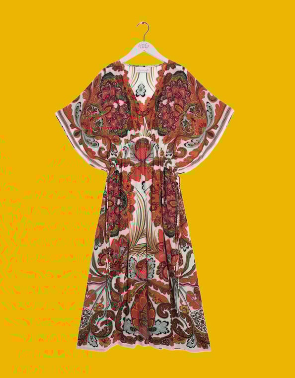 One Hundred Stars Fiesta Print Kaftan Dress, Multi (MULTI), large
