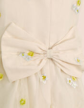 Ingrid Floral Embroidered Tiered Maxi Dress, White (WARM IVORY), large