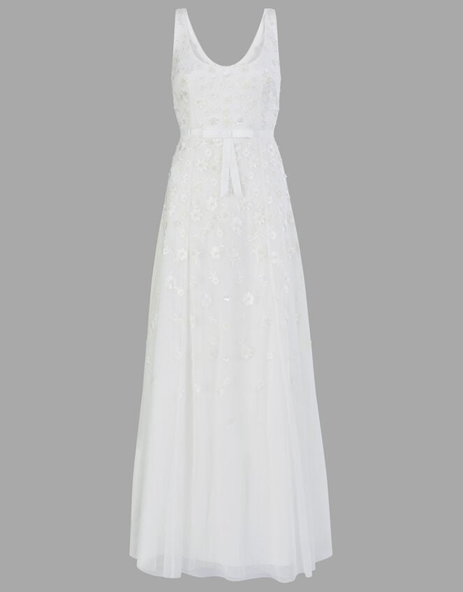 Amelie Embroidered Bridal Dress, Ivory (IVORY), large