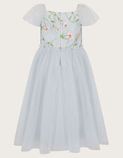 Matteo Embroidered Floral Dress, Blue (BLUE), large