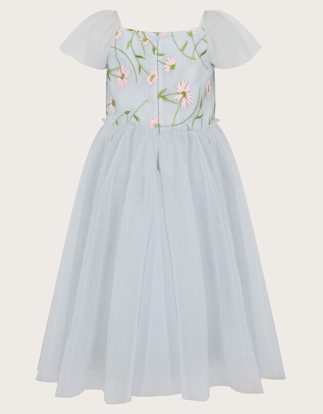Matteo Embroidered Floral Dress, Blue (BLUE), large