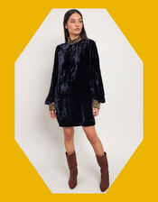 East Embellished Collar Dress, Blue (NAVY), large