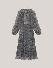 Maison Hotel Gaia Floral Midi Dress, Blue (BLUE), large