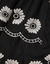 Embroidered Top & Shorts Set, Black (BLACK), large