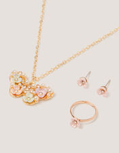 Flower Butterfly Jewellery Set, , large