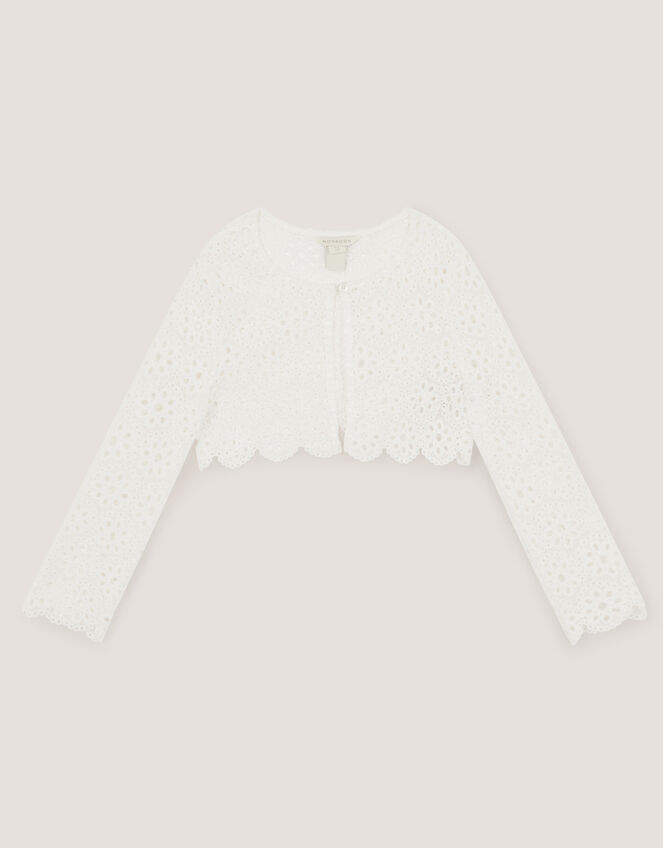 Carmela Crochet Long Sleeve Cardigan , Ivory (IVORY), large