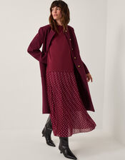 Senya Jersey Polka Dot Midi Dress, Red (BERRY), large