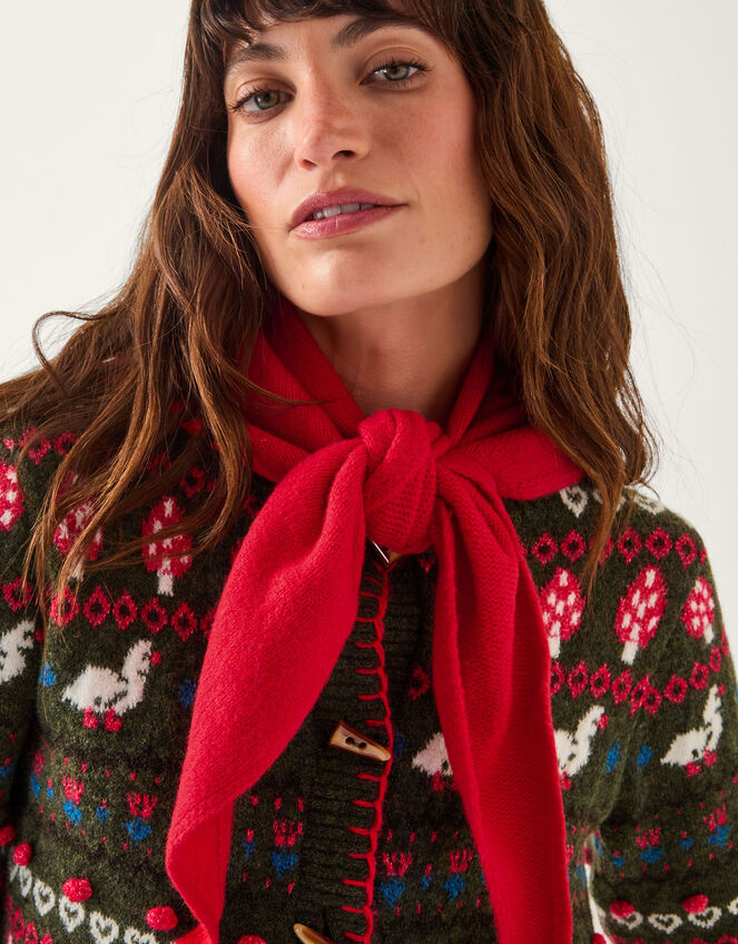 Monsoon x Sarah Corbett-Winder Knitted Triangle Scarf, , large