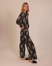 Traffic People Paddle Print Jacket, Black (BLACK), large