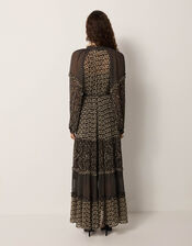 Maison Hotel Eulalia Mix Floral Midi Dress, Black (BLACK), large