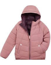 Töastie Reversible Water Repellent Puffer Jacket, Pink (PINK), large