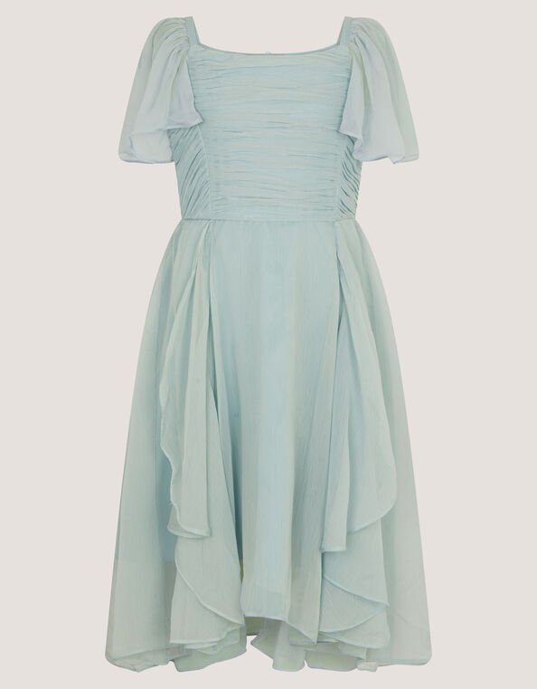 Joy Ruffle Chiffon Party Dress, Green (SAGE), large