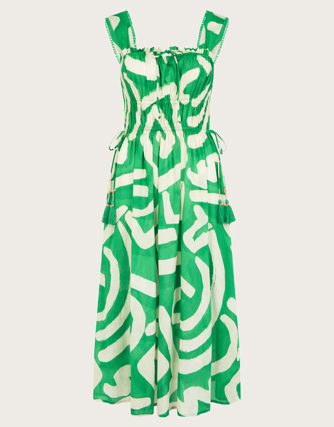 Demi Abstract Print Sundress, Green (GREEN), large