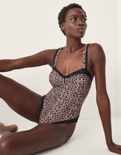 Arti Heart Print Swimsuit, Black (BLACK), large