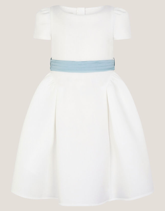 Polly Cap Sleeve Bow Party Dress, Ivory (IVORY), large