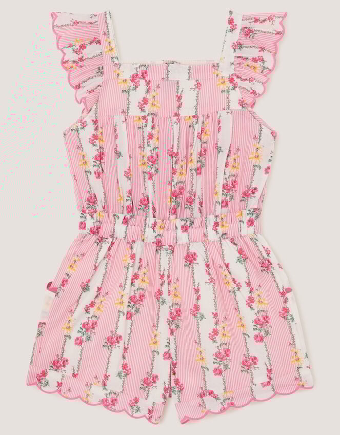 Floral Stripe Playsuit, Pink (PINK), large