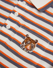 Tiger Stripe Polo Shirt, Multi (MULTI), large