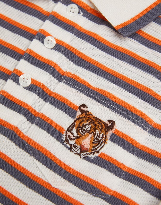 Tiger Stripe Polo Shirt, Multi (MULTI), large