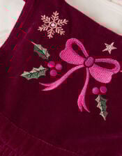 Baby Top & Christmas Pinafore Dress Set, Red (RED), large