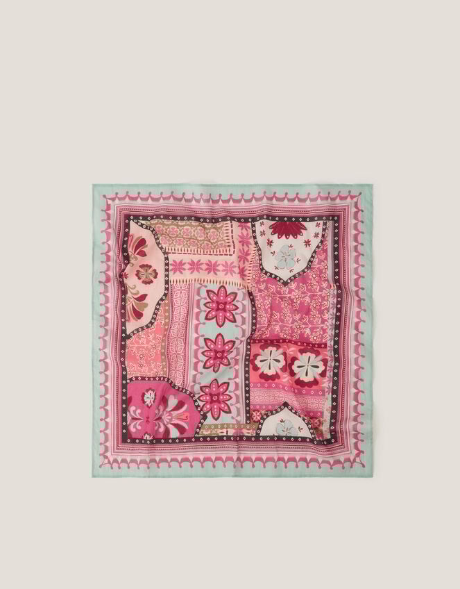 Patti Square Floral Print Scarf, , large