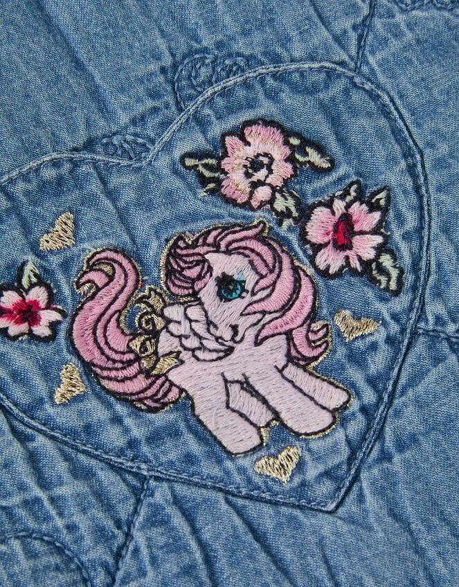 Monsoon x My Little Pony Chambray Quilted Waistcoat, Blue (BLUE), large