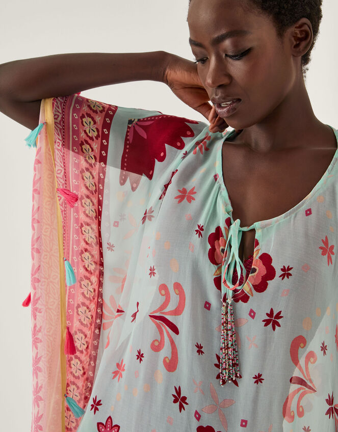 Abbie Floral Mini Kaftan, , large