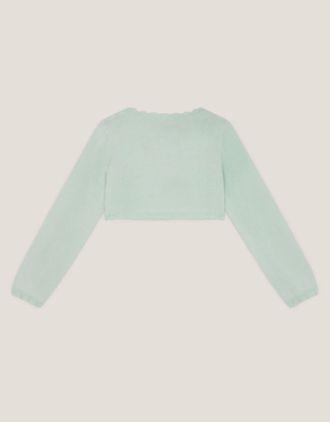 Maeve Bow Button Cardigan, Green (SAGE), large