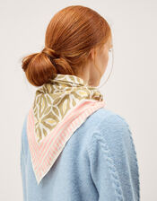 Elma Square Floral Print Scarf, , large