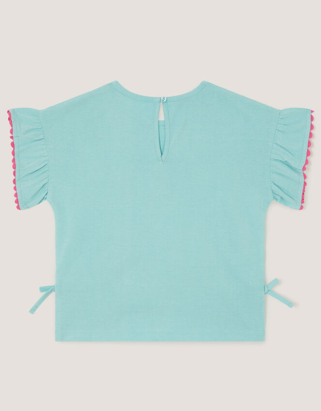 Tina Tropical Toucan Embellished T-Shirt, Green (GREEN), large