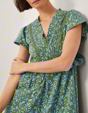 Bryony Print Jersey Midi Dress, Green (GREEN), large