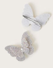 2-Pack Dazzle Butterfly Hair Clips, , large