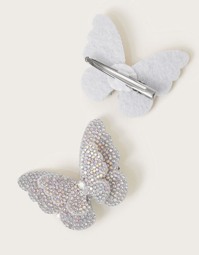 2-Pack Dazzle Butterfly Hair Clips, , large