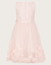 Misty 3D Roses Detachable Belt Dress, Pink (PINK), large