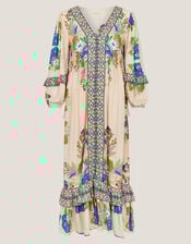 Kara Floral Maxi Dress, Ivory (IVORY), large