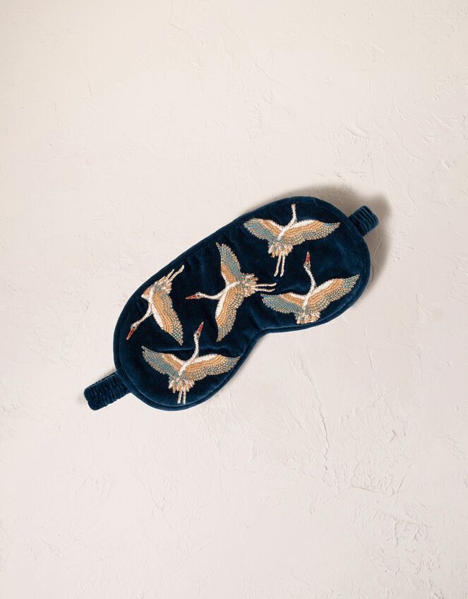 Elizabeth Scarlett Crane Velvet Eye Mask, , large