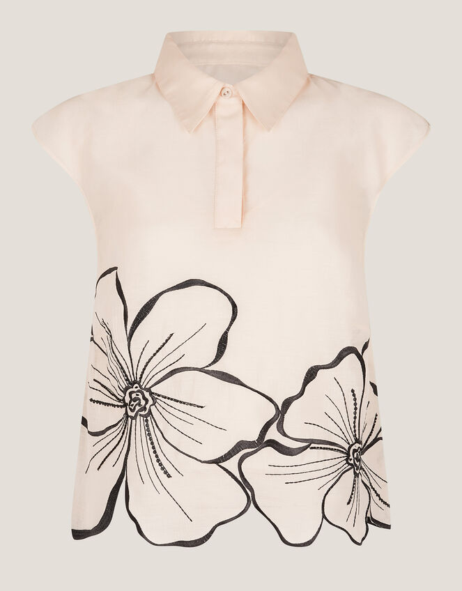 Bridget Floral Shirt , Ivory (IVORY), large