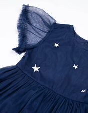 Frugi Penny Appliqué Party Dress, Blue (NAVY), large