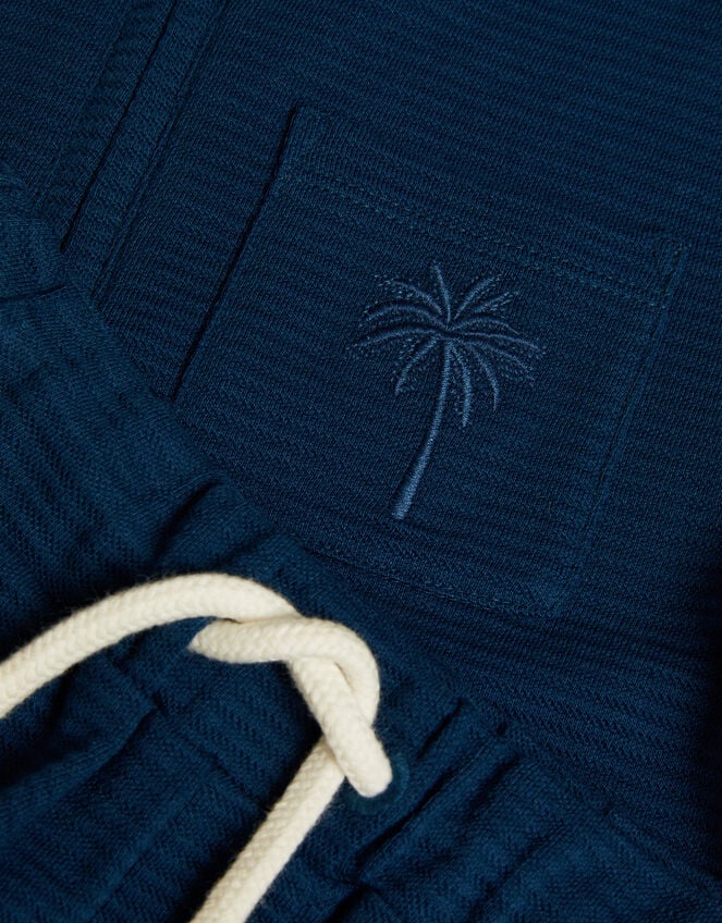 Jersey Polo Shirt and Shorts Set, Blue (BLUE), large