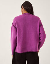 Shayla Whipstitch Jumper, Purple (PURPLE), large