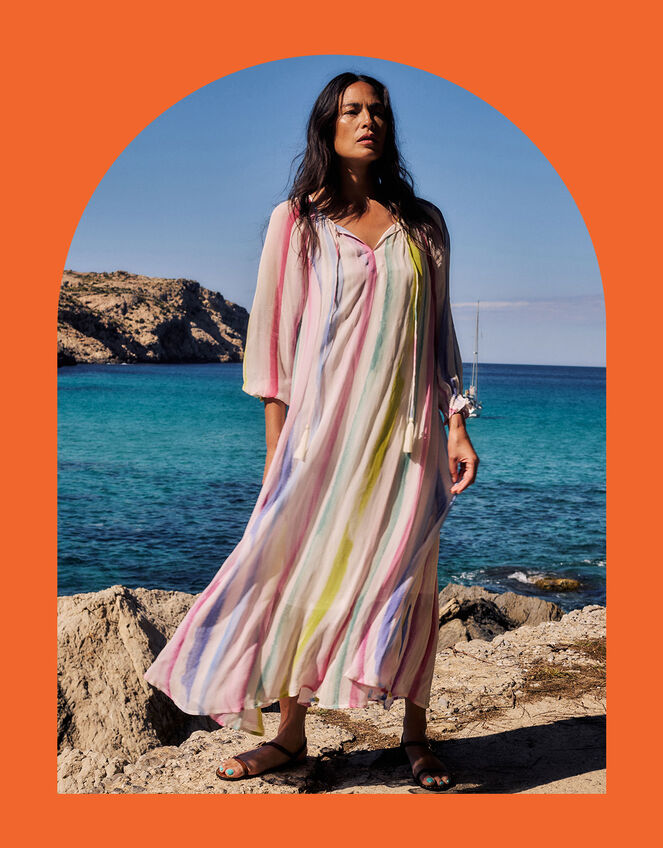 East Kandi Rainbow Dress, Multi (MULTI), large