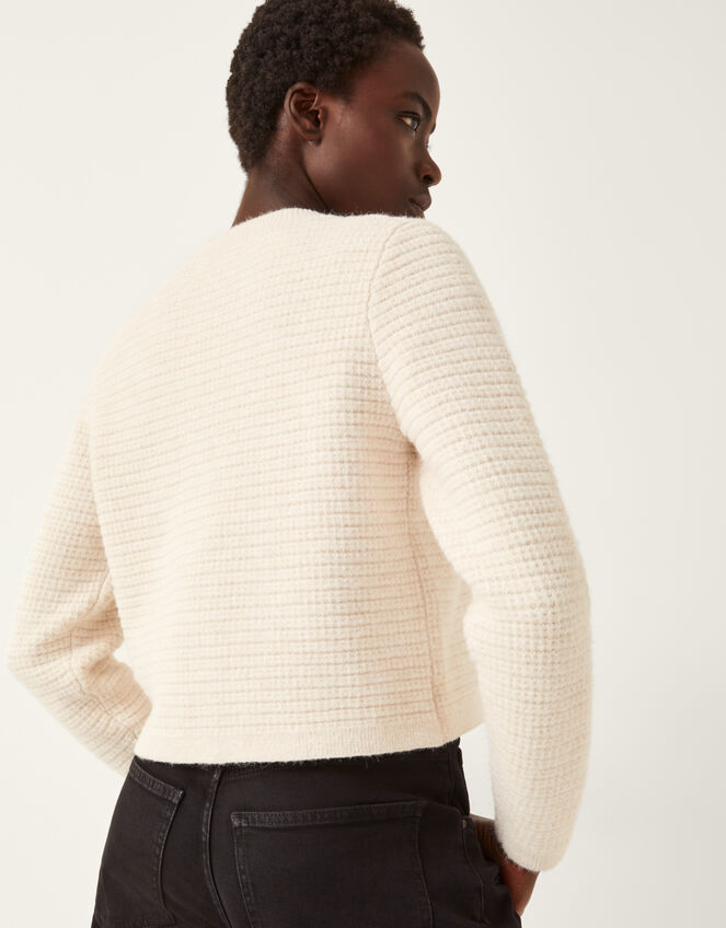 Paula Pearl Embellished Cardigan, Ivory (IVORY), large