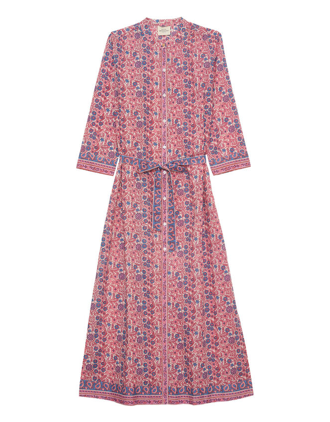 Petite Mendigote Ramara Floral Print Midi Dress, Pink (PINK), large