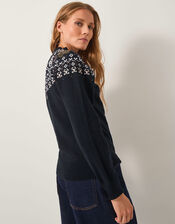 Fia Hotfix Fair Isle Jumper, Black (BLACK), large