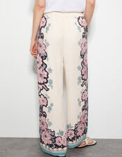 Katrina Floral Wide Leg Trousers, Ivory (IVORY), large