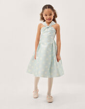 Marney Polka Dot Party Dress, Blue (PALE BLUE), large