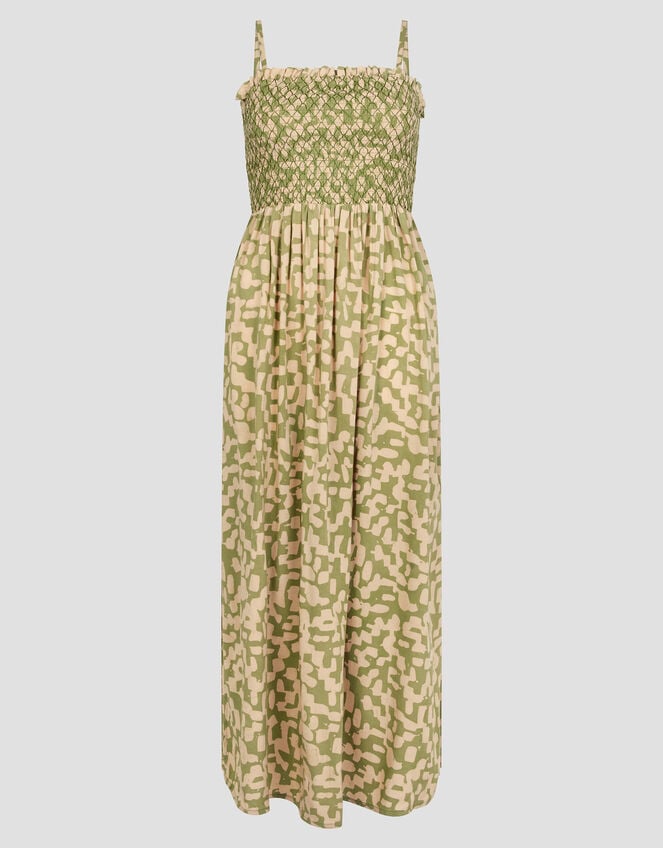 Ania Geometric Bandeau Dress, Green (GREEN), large