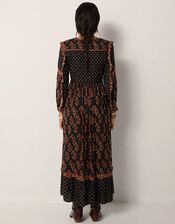 Maison Hotel Lily Mix Print Midi Dress, Black (BLACK), large