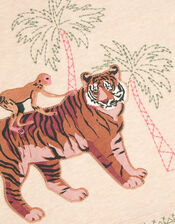 Embroidered Tiger T-Shirt, Cream (CREAM), large