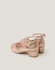 Diamant&eacute; Floral Closed Toe Heels, Gold (ROSE GOLD), large