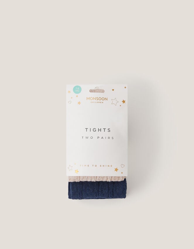 2-Pack Cable Heart Tights, Multi (MULTI), large